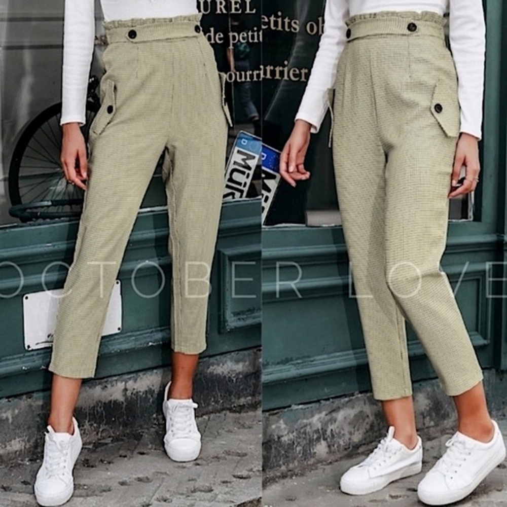 October Love High Waisted Ankle Pants size Large